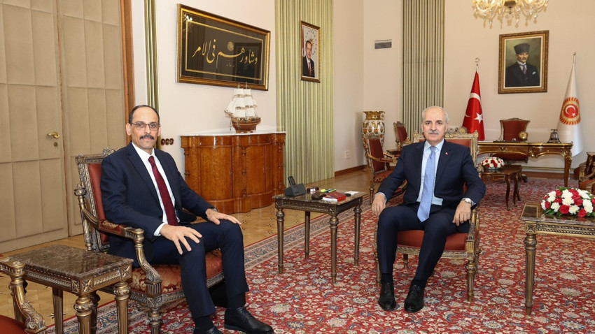 TBMM Başkanı Kurtulmuş, MİT Başkanı Kalın'ı kabul etti