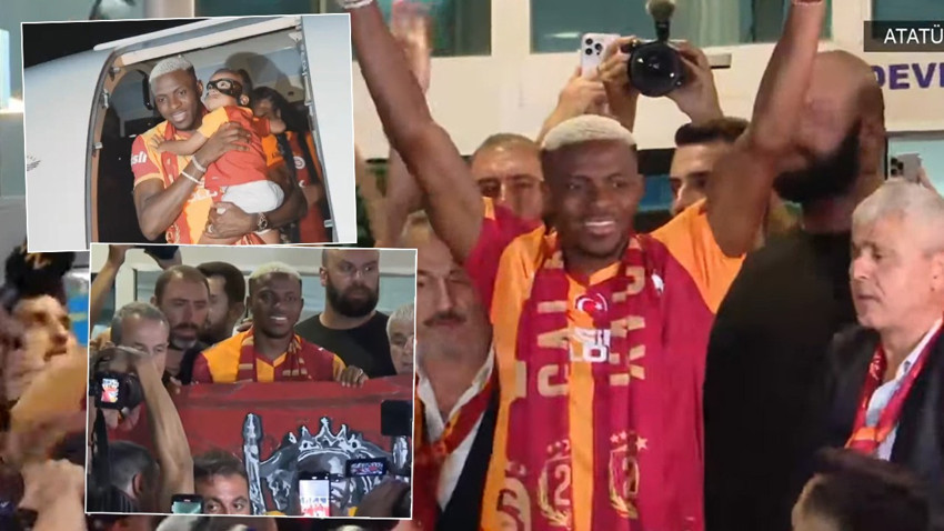 Galatasaray, Osimhen'e kavuştu! Yıldız golcü İstanbul'a geldi