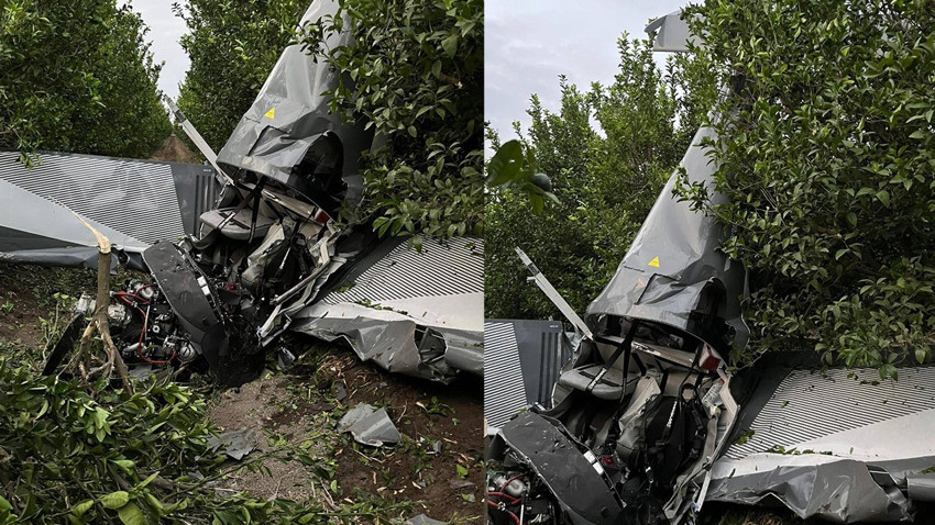 Adana'da eğitim uçağı düştü