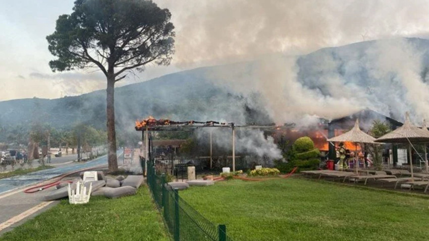 Erdek'te otelde yangın paniği