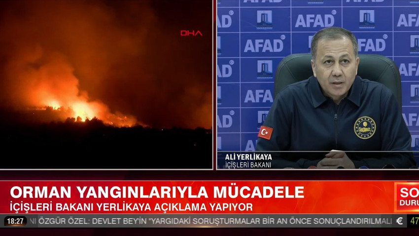 Orman yangınlarında son durum ne? Bakan Yerlikaya sevindiren haberi duyurdu