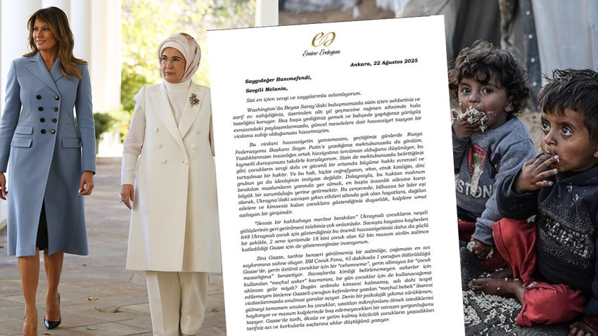 Emine Erdoğan’dan Melania Trump’a Gazze mektubu: Ukraynalı çocuklara gösterilen hassasiyet Gazzeli çocuklara da gösterilmeli
