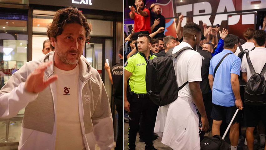 Havalimanında karşıladılar! Trabzonspor taraftarından Fenerbahçe yenilgisi sonrası takıma destek