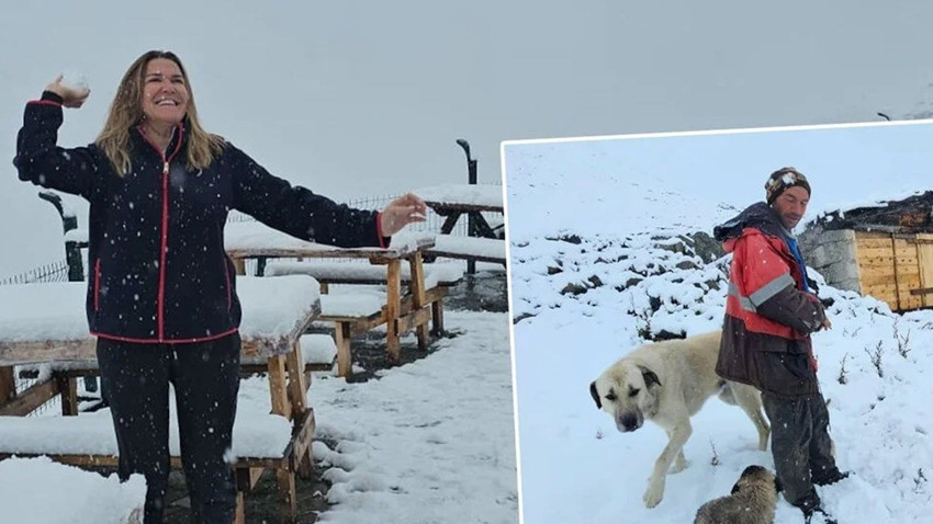 Karadeniz'de sonbaharda kar sürprizi: O il beyaz örtüyle kaplandı