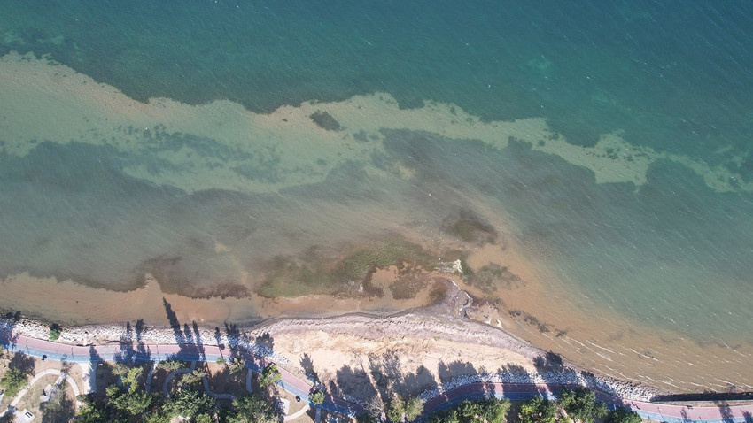 Yalova'da korkutan görüntü! Deniz suyu yaklaşık 5 metre çekildi
