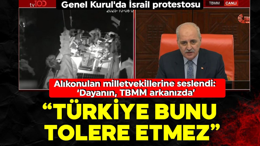 Genel Kurul'da İsrail protestosu! Numan Kurtulmuş'tan açıklama: 'İsrail bu konuda aklını başına alsın!'