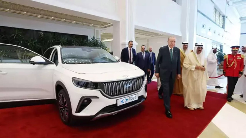 Erdoğan'dan, Kuveyt Emiri es Sabah'a Togg hediyesi!