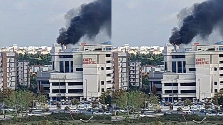 Pendik'te özel hastanede yangın