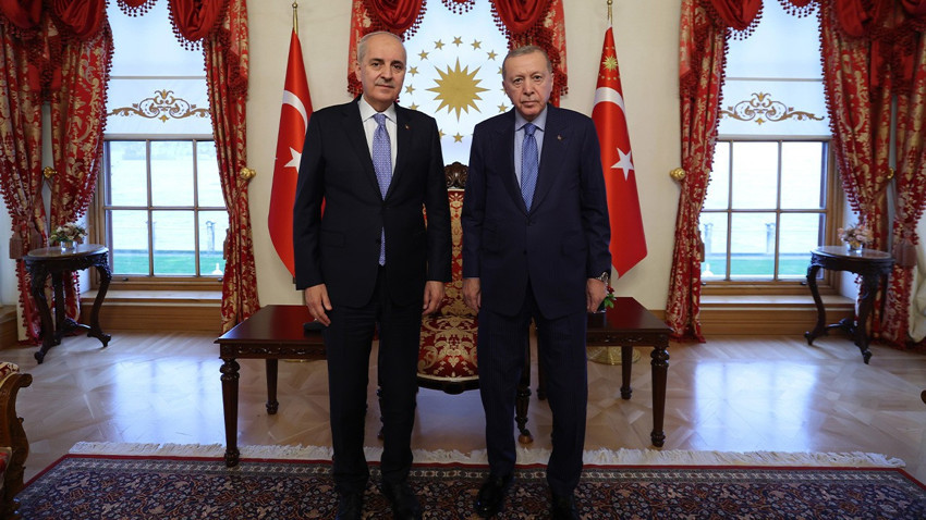 Cumhurbaşkanı Erdoğan, TBMM Başkanı Kurtulmuş'u kabul etti