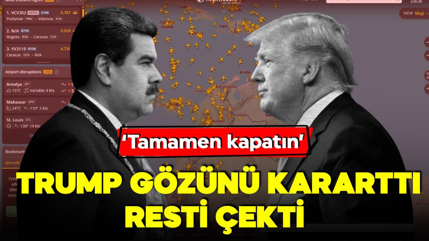 Trump’tan Venezuela için sert hamle! Gözünü kararttı: Tüm hava sahasını kapatın!