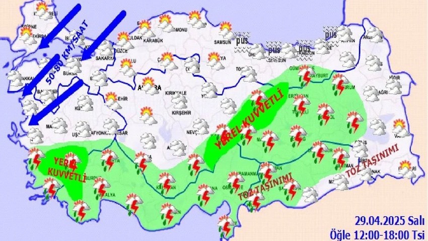 Meteoroloji alarm verdi! Baharı beklerken kış geldi: Kuvvetli yağış ve fırtına uyarısı - Resim : 2