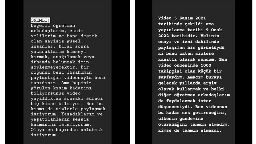 Paylaştığı video ile Türkiye'nin kalbine dokunan öğretmen Dilara Kuş'un işine son verildi - Resim : 1