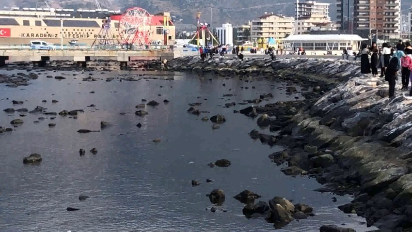 İskenderun'da endişelendiren görüntü: Deniz çekildi - Resim : 1