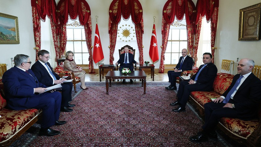 Cumhurbaşkanı Erdoğan, Rusya Federasyon Konseyi Başkanı Matviyenko’yu kabul etti - Resim : 1