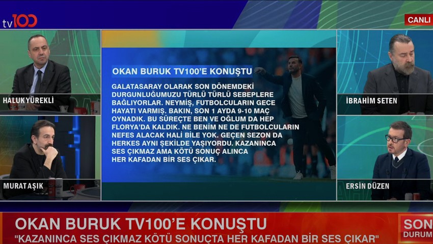 Okan Buruk tv100'e konuştu: O iddialara sert çıktı - Resim : 1