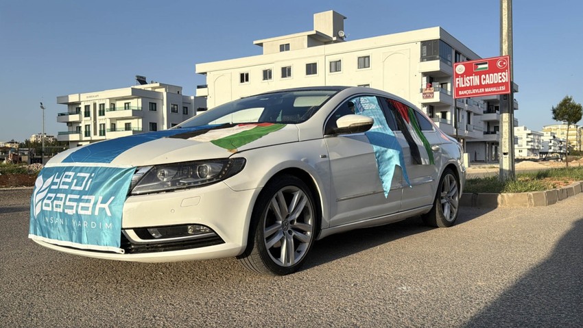 Otomobilini Gazze için bağışladı - Resim : 1
