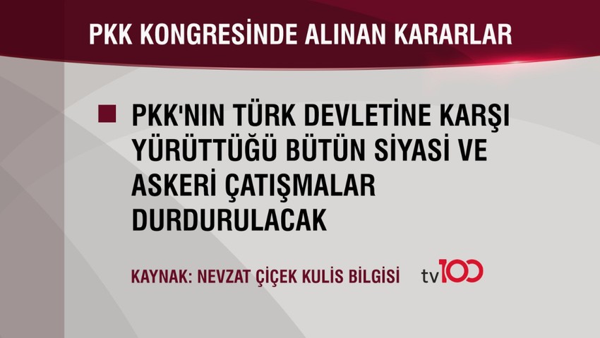 Terör örgütü nasıl silah bırakacak? PKK Kongresi’nin 4 kararı ilk kez tv100’de! İşte detaylar - Resim : 1