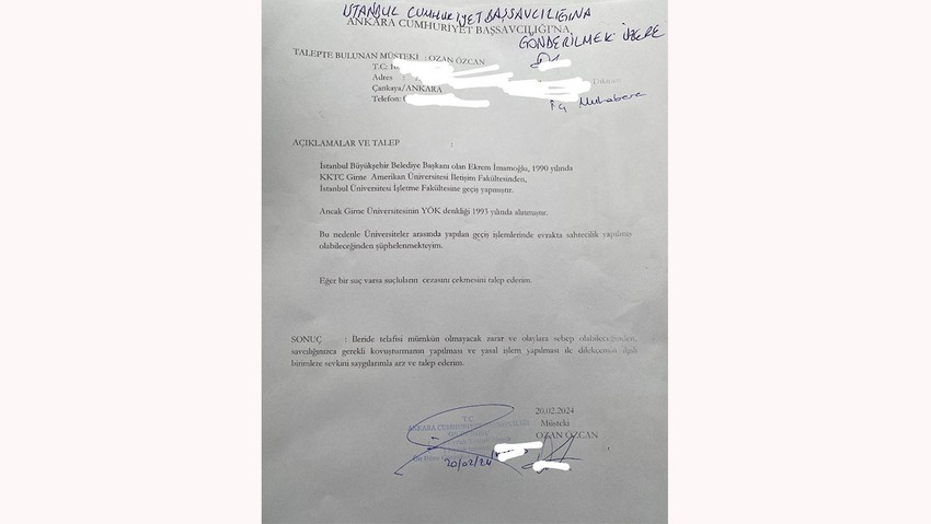 İmamoğlu’nun diplomasının sahte olduğunu ihbar etmişti! 'Tehdit alıyorum, pişman değilim' - Resim : 1