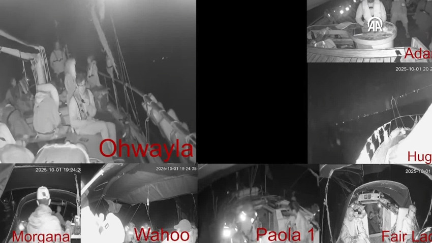 İsrail donanması Sumud Filosu'na baskın düzenledi! Çok sayıda gemiye el konuldu! 37'si Türk 201 aktivist alıkoyuldu - Resim : 2