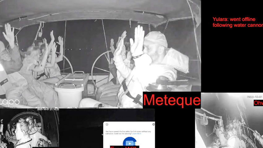 İsrail'den Sumud Filosu'na saldırı! Bazı aktivistler gözaltında: O görüntüleri paylaştılar - Resim : 1