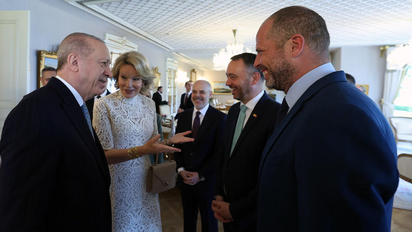Cumhurbaşkanı Erdoğan, Bel&ccedil;ika Krali&ccedil;esi Mathilde'yi kabul etti - Resim : 4