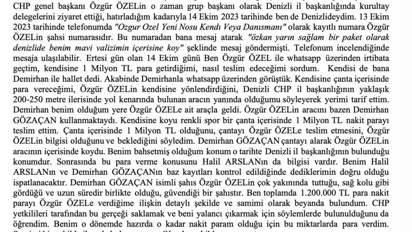 &Ouml;zkan Yalım'ın iddialarına &Ouml;zg&uuml;r &Ouml;zel'den karşı hamle: T&uuml;m yazışmalara tam erişim talebi - Resim : 2