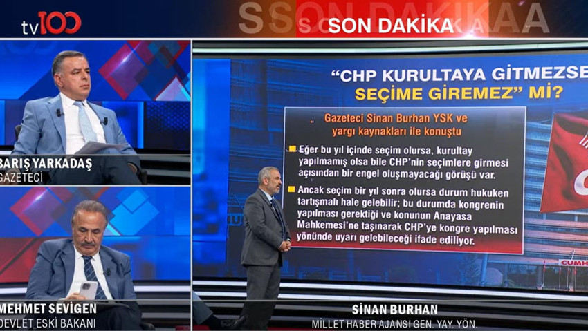 TV100 ÖZEL | CHP seçime giremeyecek mi? Sinan Burhan YSK kaynaklarıyla görüştü: Seçim 1 yıl sonra olursa durum tartışmalı - Resim : 3