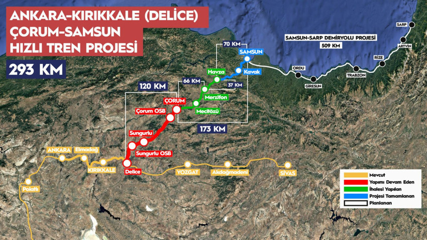 Hızlı tren Samsun'a bir adım daha yaklaştı! Ankara-Samsun arası 2,5 saate düşecek - Resim : 2
