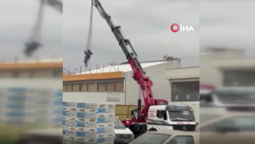 Vinçte ölümle dans! Ankara'da yürekleri ağza getiren görüntü - Resim : 1