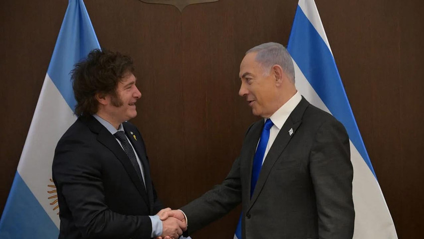 Javier Milei'dan skandal açıklamalar! Eli kanlı katil Netanyahu'ya övgüler dizdi. Arjantin'i 'Yeni Vadedilmiş Toprak' ilan etti - Resim : 2