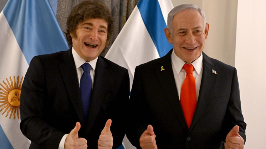 Javier Milei'dan skandal açıklamalar! Eli kanlı katil Netanyahu'ya övgüler dizdi. Arjantin'i 'Yeni Vadedilmiş Toprak' ilan etti - Resim : 3