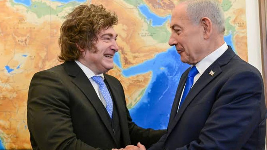 Javier Milei'dan skandal açıklamalar! Eli kanlı katil Netanyahu'ya övgüler dizdi. Arjantin'i 'Yeni Vadedilmiş Toprak' ilan etti - Resim : 1