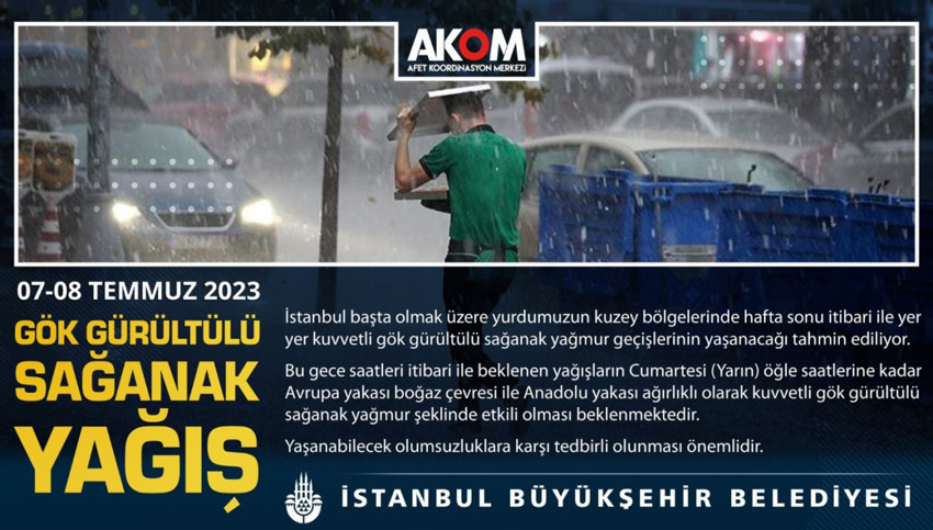 İstanbul için uyarılar peş peşe geldi! AFAD'ın ardından şimdi de AKOM vatandaşlara çağrı yaptı - Resim : 1