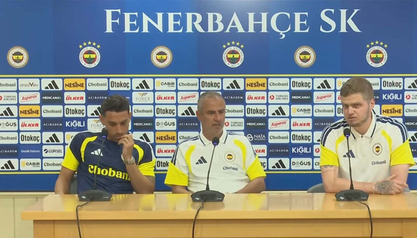 Fenerbahçe teknik direktörü İsmail Kartal basın toplantısında konuşuyor - Resim : 1