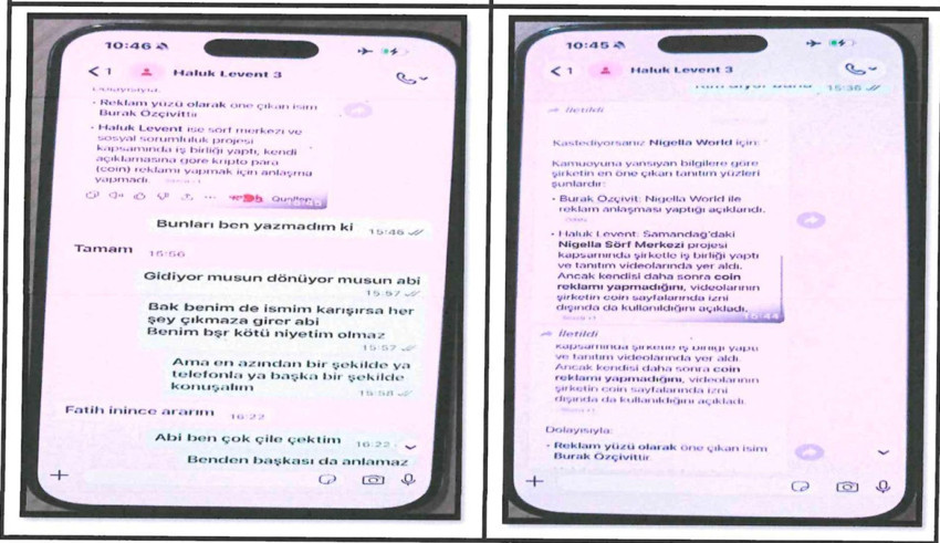 Haluk Levent’in whatsApp yazışmaları soruşturma dosyasına girdi: Benim ismim karışırsa her şey çıkmaza girer - Resim : 4