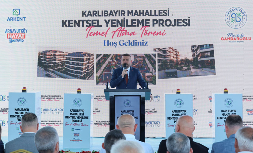 Arnavutköy’de kentsel yenileme hamlesi! 64 konutluk projenin temeli atıldı - Resim : 2