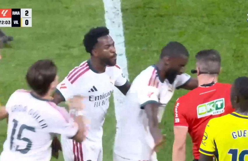 Real Madrid’i Villareal’i devirdi! Vinicius Junior’un golü iptal edildi, kırmızı kart gördü! Arda Güler zor sakinleştirdi - Resim : 1