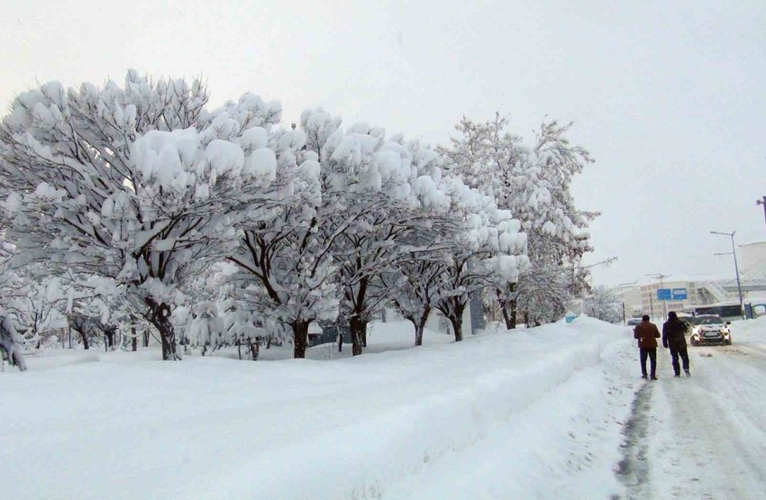 Bitlis'te 3 gündür yoğun kar yağışı etkili oldu. Tek katlı evler, arabalar ve yön levhaları kardan kayboldu - Resim : 1