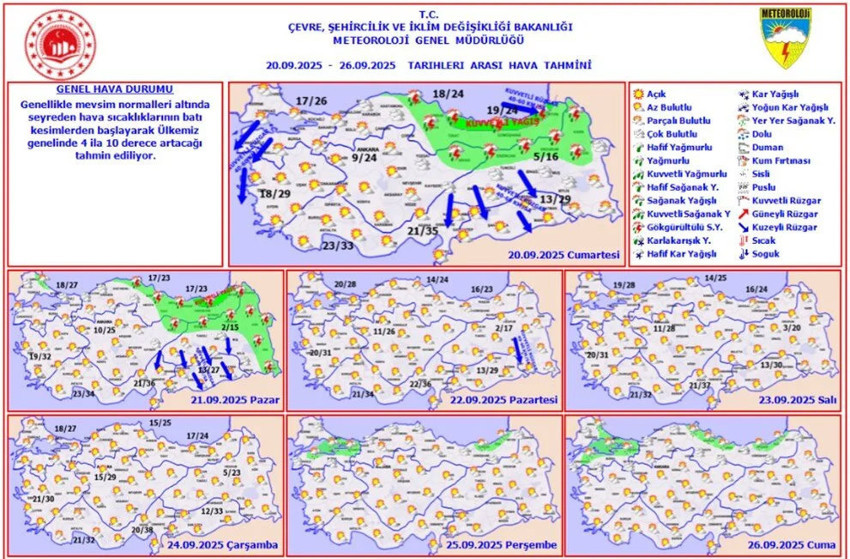 Yeni haftada sürpriz sıcaklık değişimi kapıda: MGM il il hava tahmin raporunu açıkladı - Resim : 7