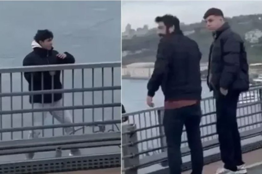 Köprüde intihar girişiminde bulunan genci 'Röportaj Adam' ikna etti! O anlar sosyal medyada gündem oldu - Resim : 1