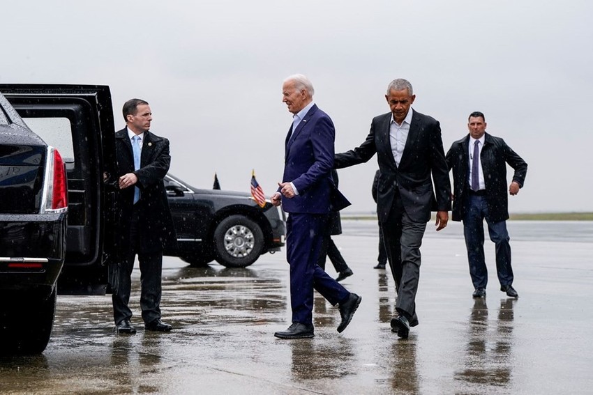 Biden'ın seçim kampanyasında nadir görülen güvenlik önlemleri: 20 kum dolu kamyon konuşlandırıldı - Resim : 1