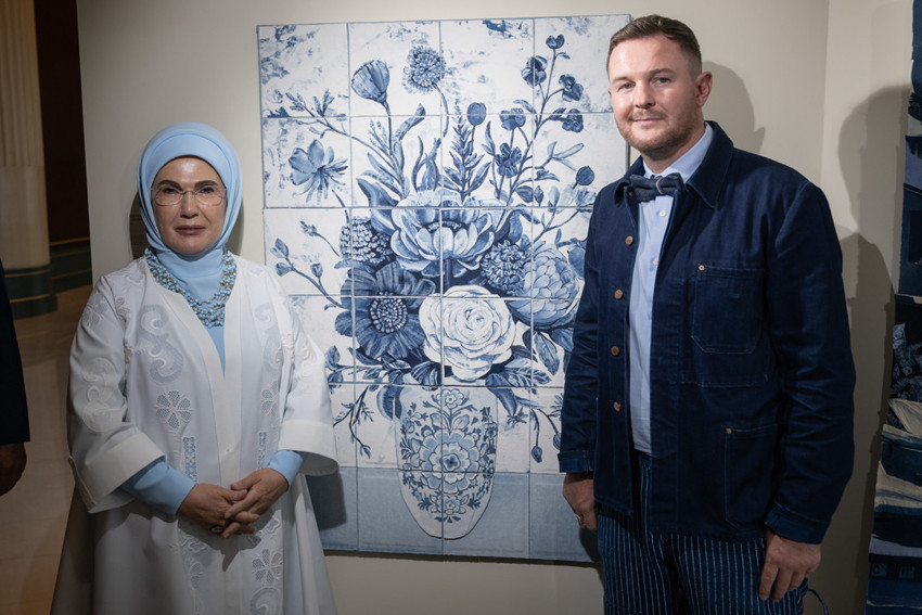 Geri dönüşümün estetik hali! Atık denim sanata dönüştü: Emine Erdoğan "Bahçedeki Sırlar" sergisini açtı! - Resim : 4