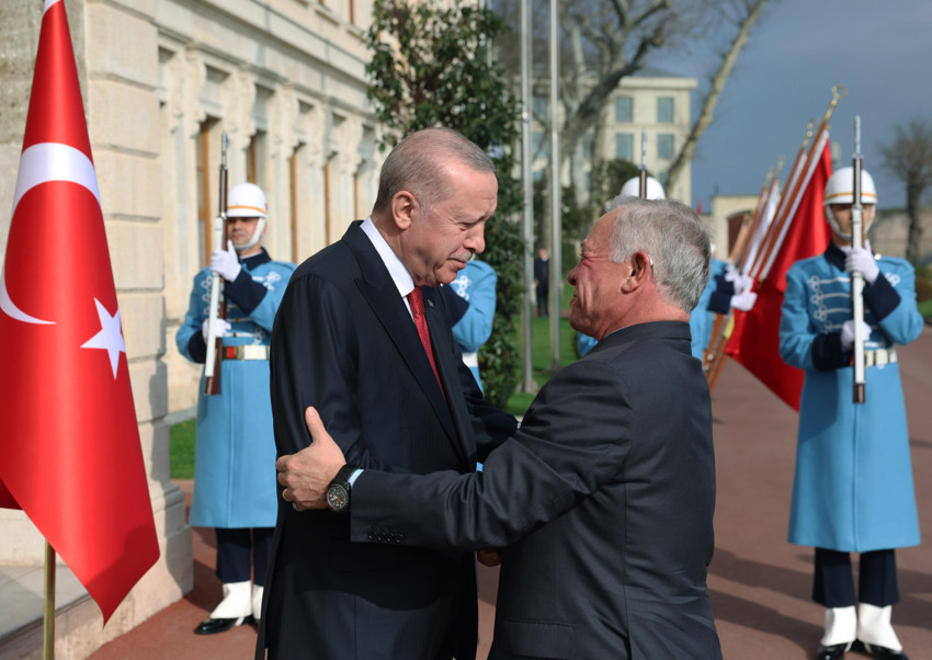 Dolmabahçe'de diplomasi mesaisi! Erdoğan, Ürdün Kralı 2. Abdullah ile görüştü - Resim : 1