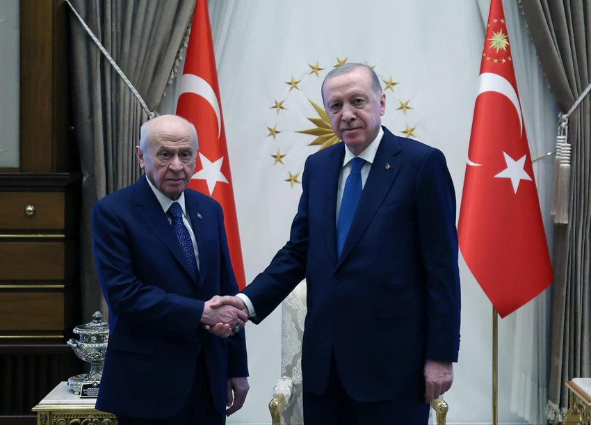 Beştepe'de kritik zirve! Cumhurbaşkanı Erdoğan, Bahçeli'yi kabul etti - Resim : 1