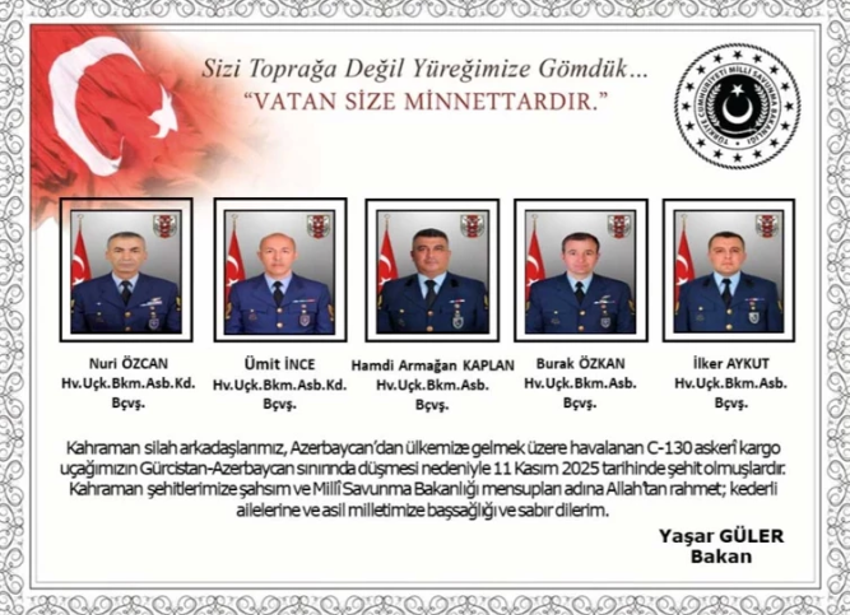 MSB düşen uçaktaki 20 şehidimizin isimlerini paylaştı - Resim : 3
