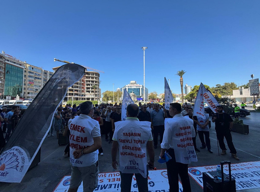 Konak Belediyesi memurlarından iş bırakma eylemi! - Resim : 2