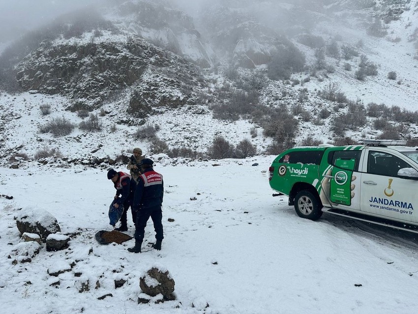 Bingöl'de soğuk hava etkili olunca jandarma ekipleri, bu kez onlar için harekete geçti - Resim : 2