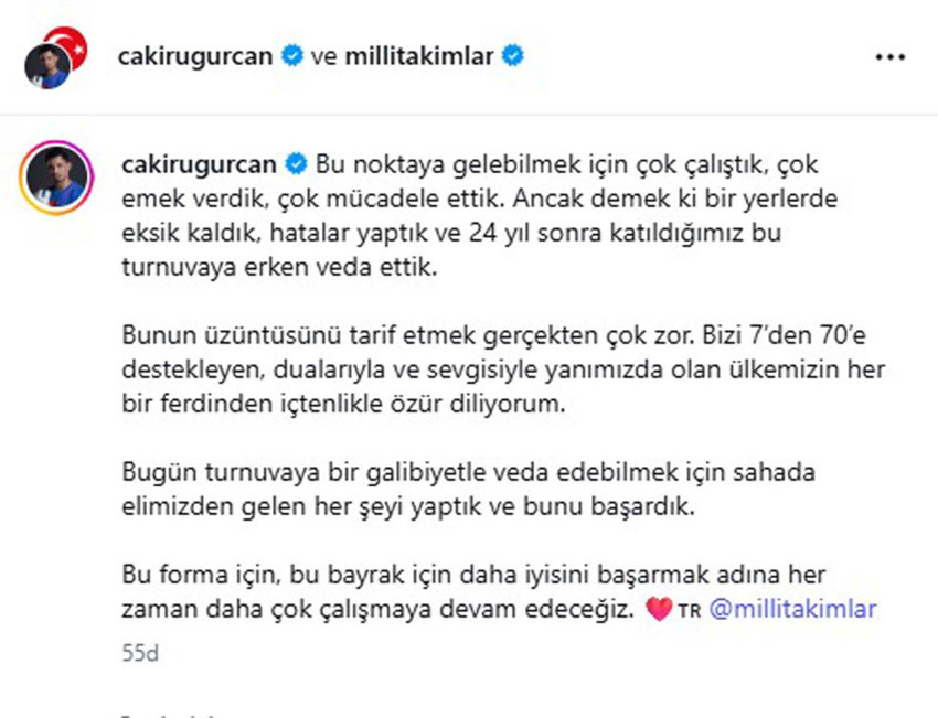 Uğurcan Çakır’dan Dünya Kupası paylaşımı: “Ülkemizin her ferdinden özür diliyorum" - Resim : 2