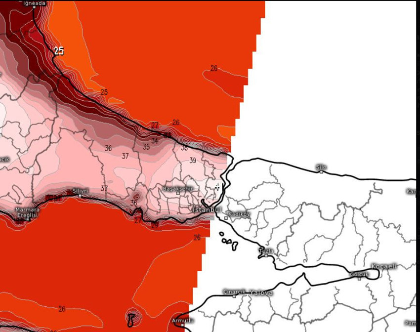 İstanbul'da Kadıköy, Beşiktaş, Ümraniye, Üsküdar, Bahçelievler, Şişli, Sarıyer, Fatih, Beyoğlu dahil her yere korkunç 42 uyarısı. Perşembeye de tarih verildi - Resim : 1