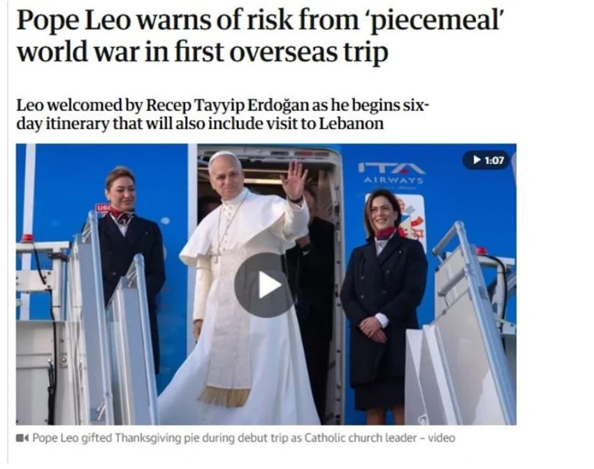 Papa'nın Türkiye ziyareti dünya manşetlerinde! Türkiye mesajına dikkat çekildi: Ziyaretin stratejik anlamı ve Türkiye'nin bölgesel gücü - Resim : 4